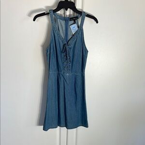 Blue Denim Sleeveless Dress